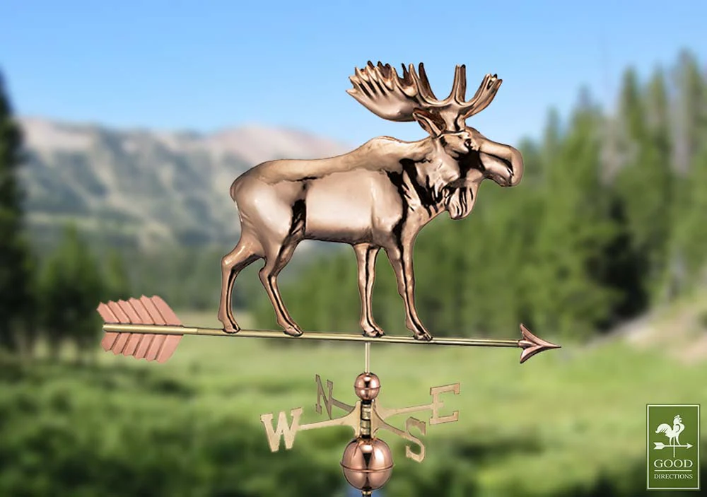 Moose Weathervane with Arrow - Pure Copper - Image 4