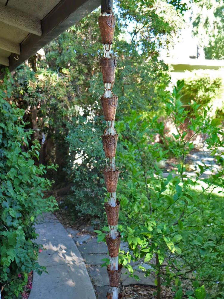 Nautical Cups Copper Rain Chain - Image 5