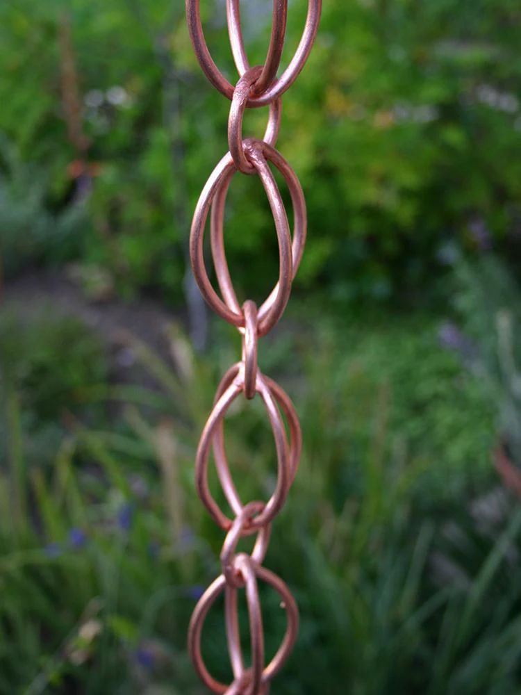 Oval Loop Copper Rain Chain - Image 4