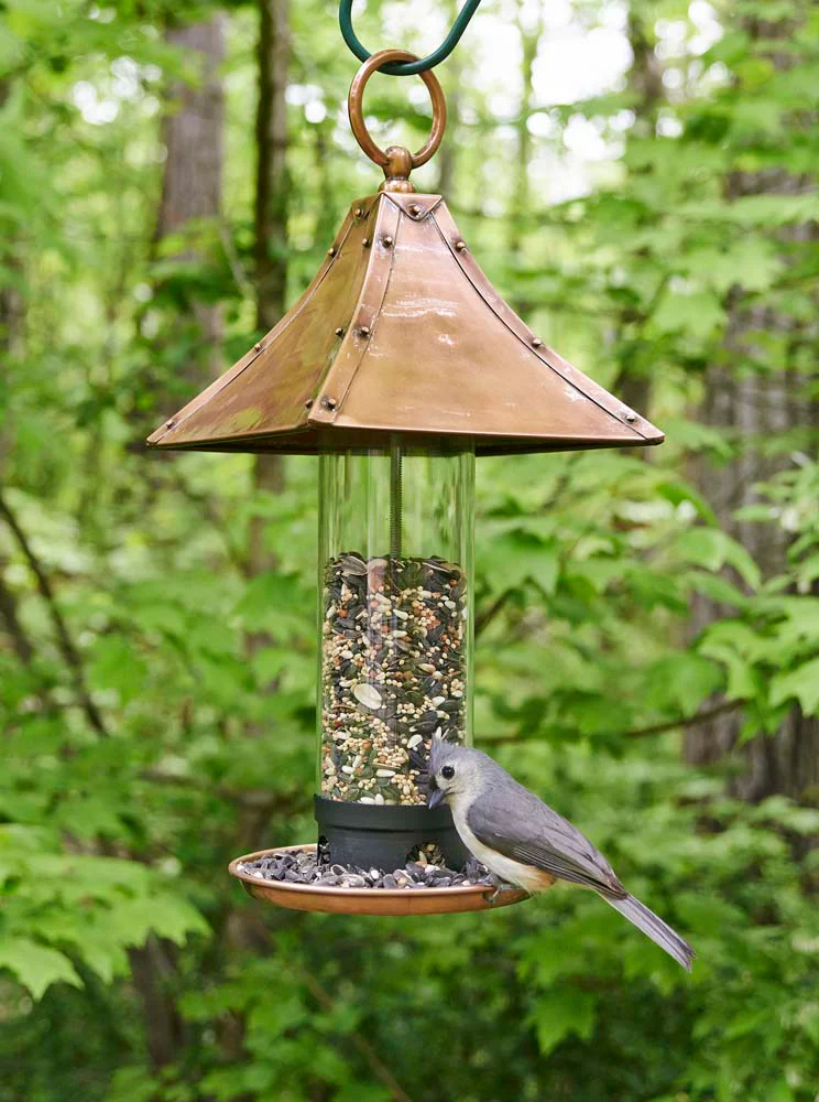 Pagoda Style Pure Copper Bird Feeder - Image 2