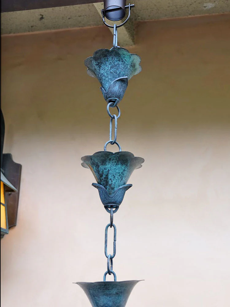 Patina Kanji Cups Rain Chain - Image 3