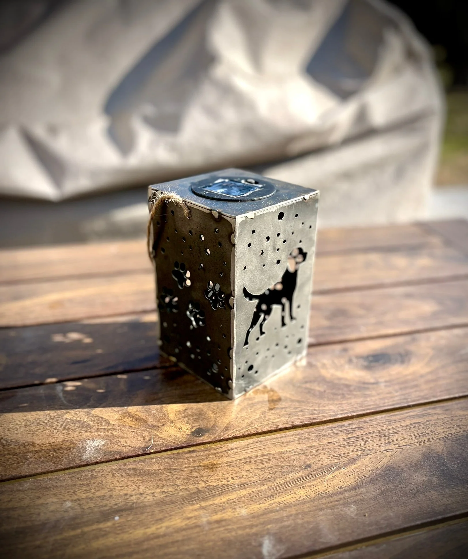 Puppy Cube Steel Hanging Solar Light | 6.5 in. | Pick a Breed - Image 2