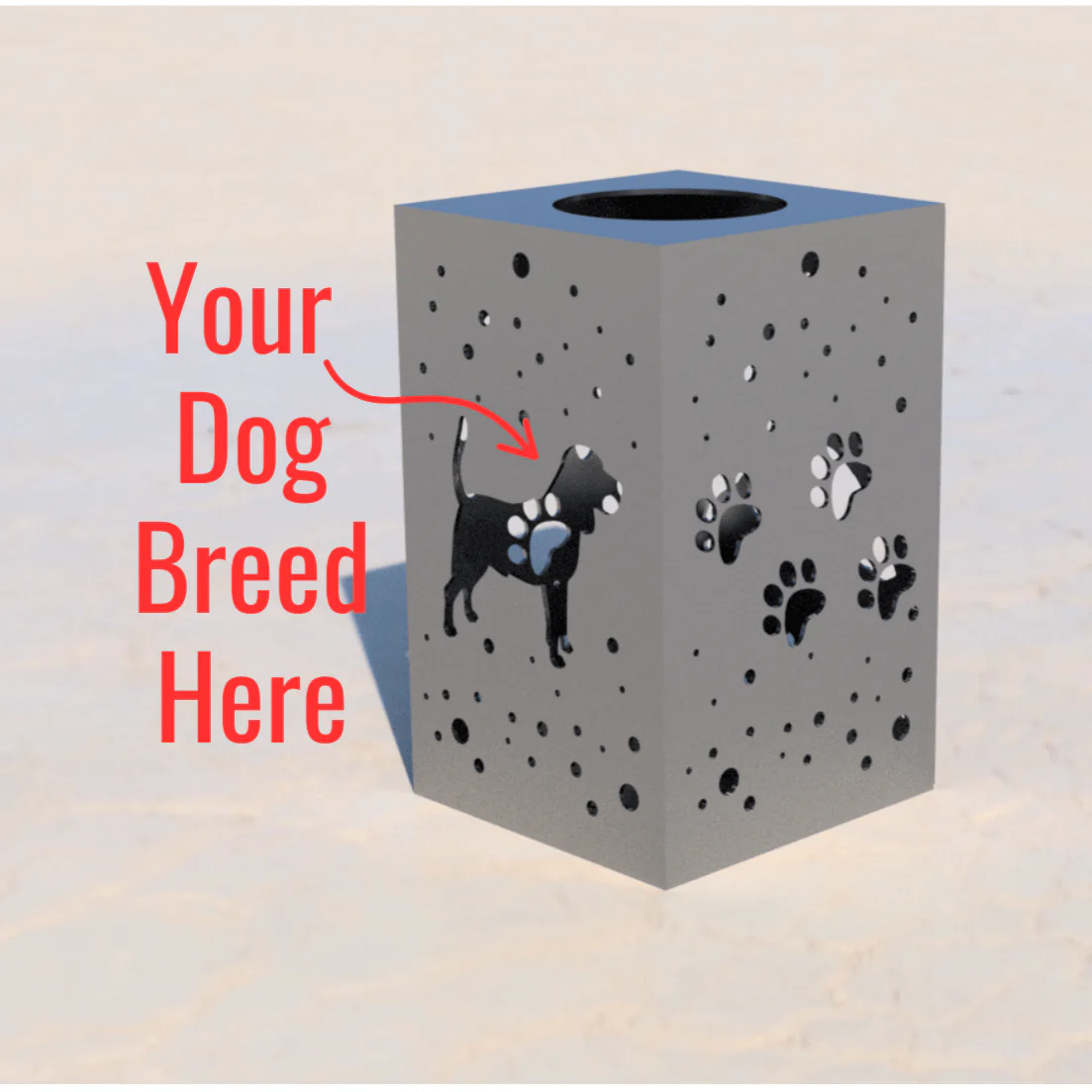 Puppy Cube Steel Hanging Solar Light | 6.5 in. | Pick a Breed - Image 7