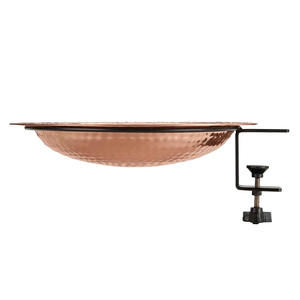Pure Copper Bird Bath with Deck Bracket - Image 4