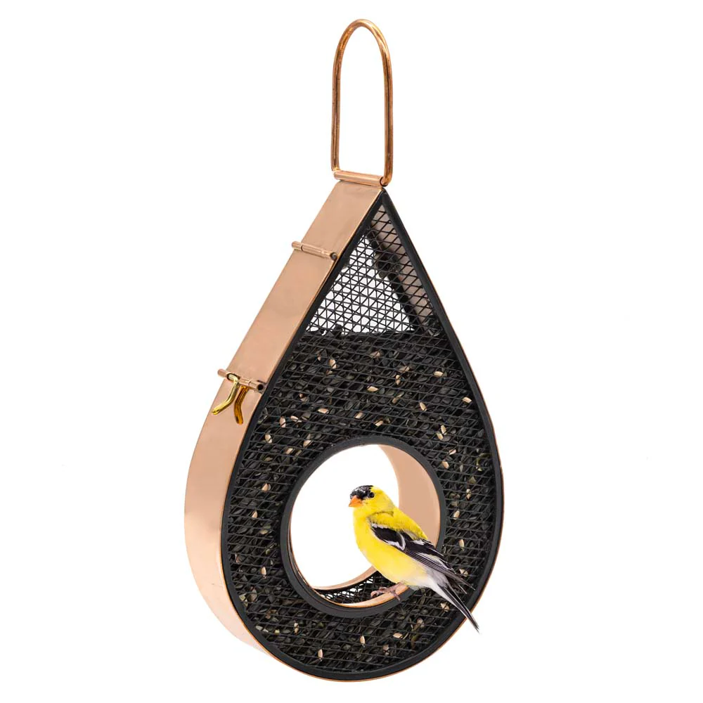 Rain Drop Fly-Thru Copper Bird Feeder Mesh Panels