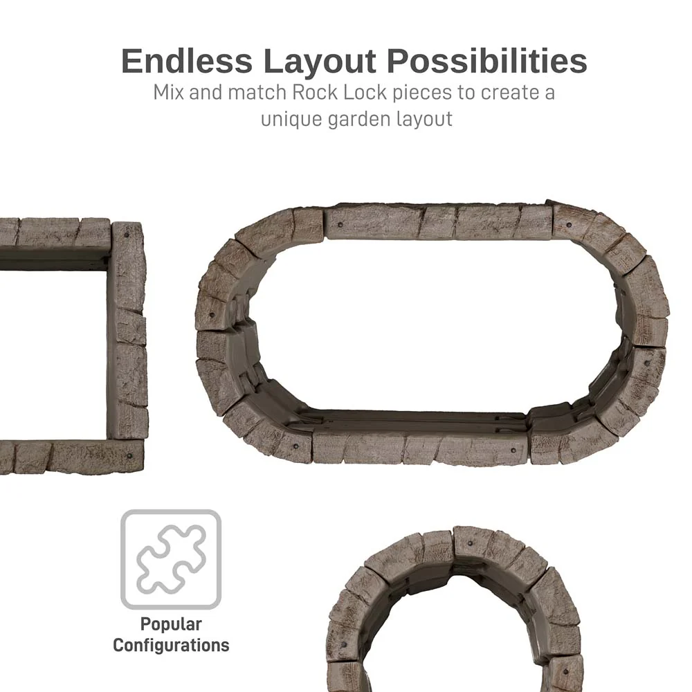 Rock Lock Raised Garden Bed - End Rocks - Image 3