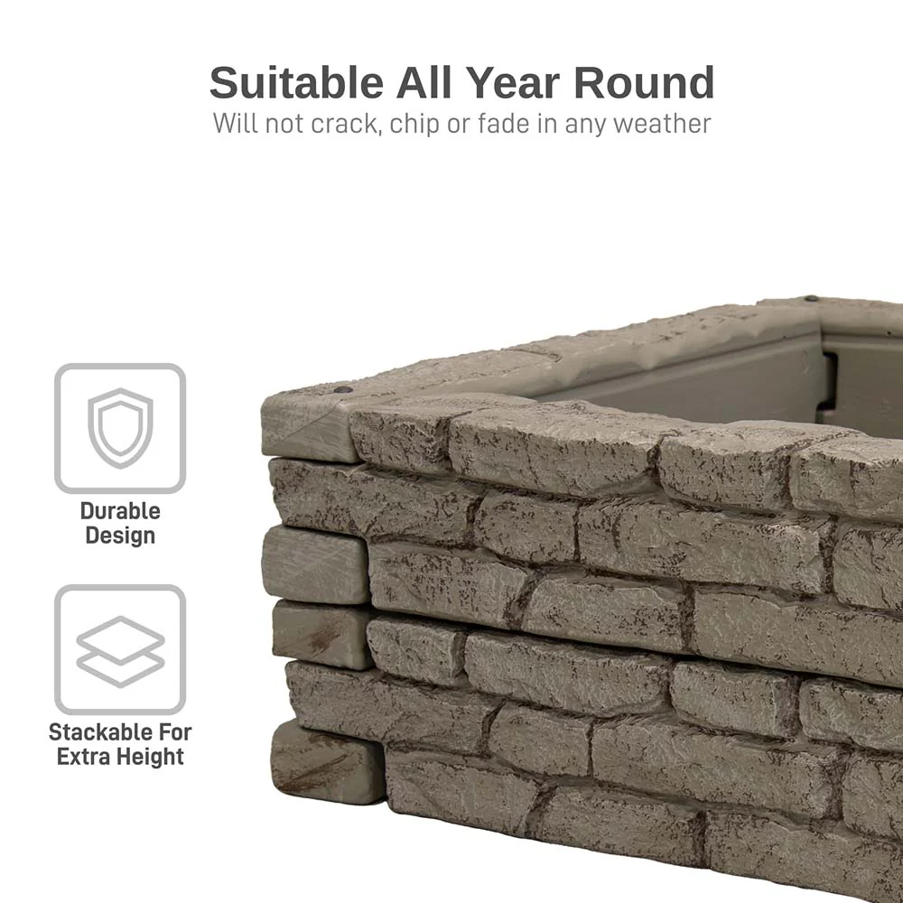 Rock Lock Raised Garden Bed - Straight Rock - Image 6