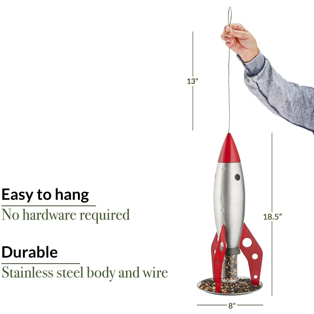 Rocketship Bird Feeder - Image 4