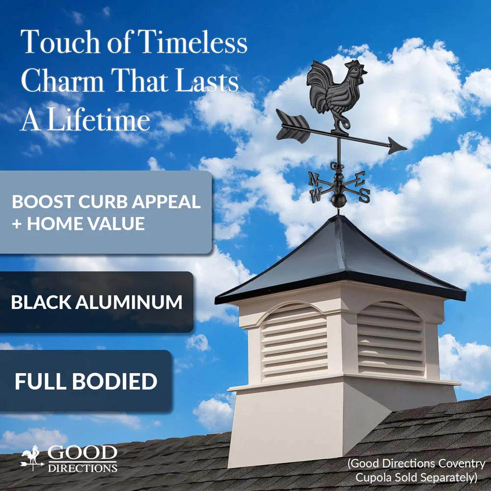 Rooster Cottage Weathervane with Roof Mount - Image 5