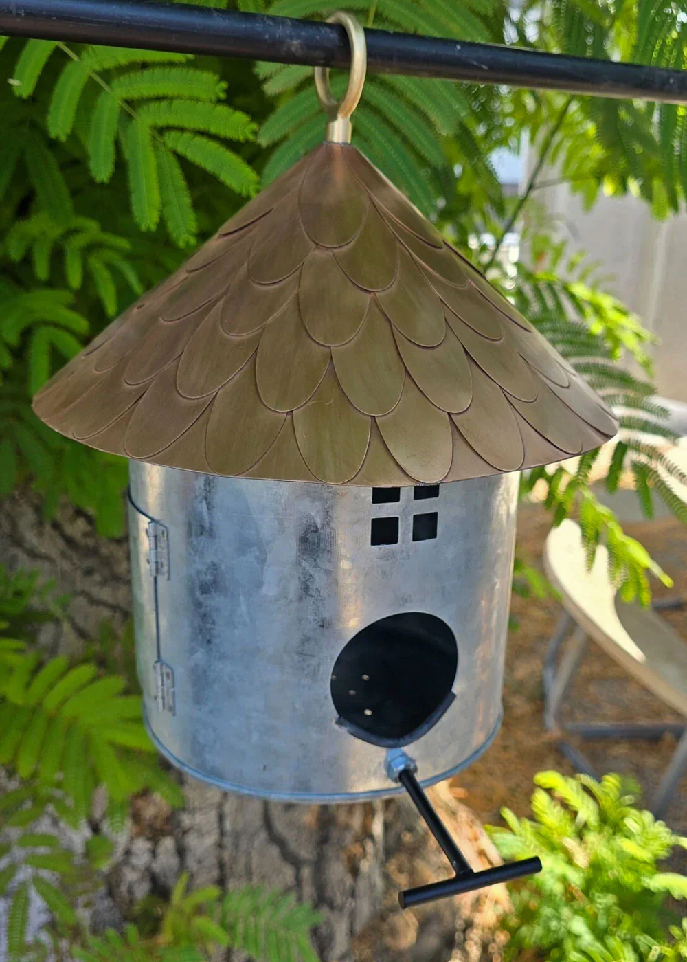 Round Cottage Bird House - Image 2