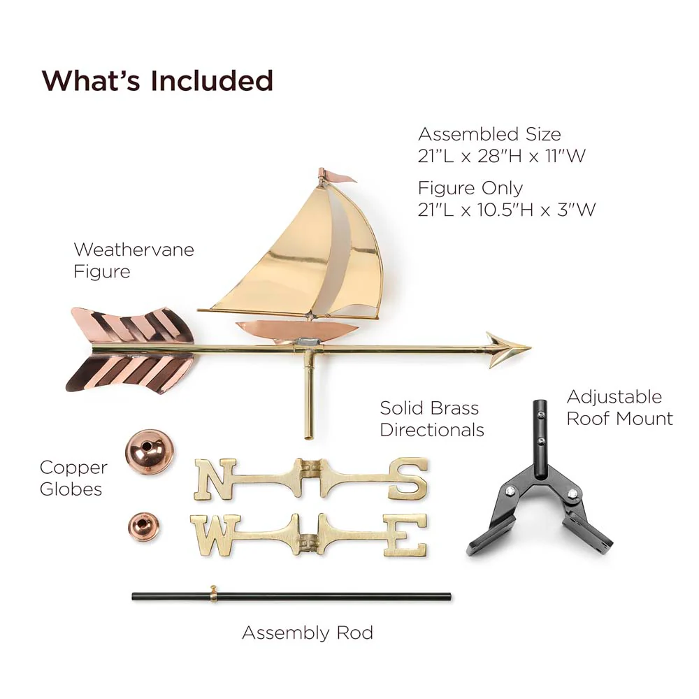 Sailboat Cottage Weathervane - Image 3
