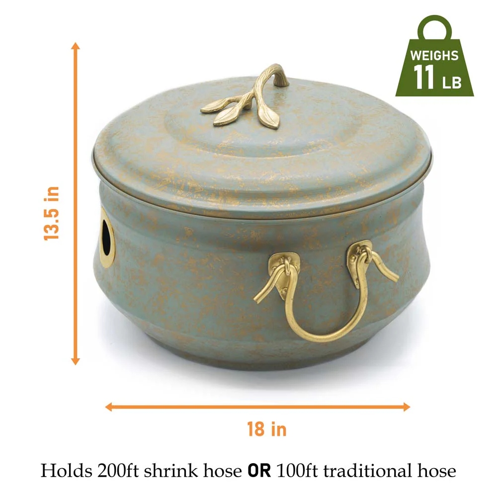 Sedona Hose Pot with Lid and Brass Accents - Image 3