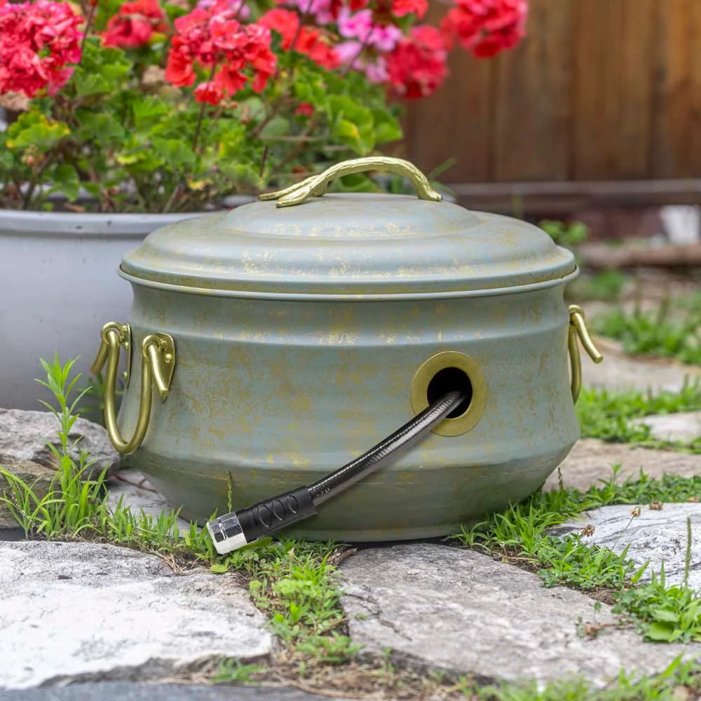 Sedona Hose Pot with Lid and Brass Accents - Image 6