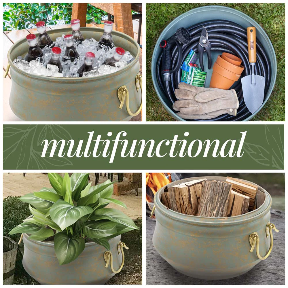 Sedona Hose Pot with Lid and Brass Accents - Image 8