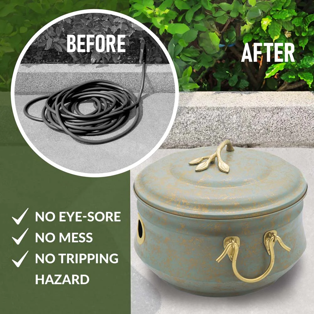 Sedona Hose Pot with Lid and Brass Accents - Image 9