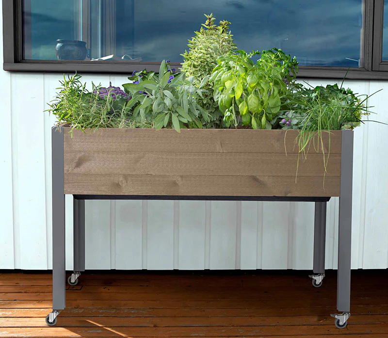 Self-Watering Elevated Spruce Planter (21" x 47" x 32") - Image 4