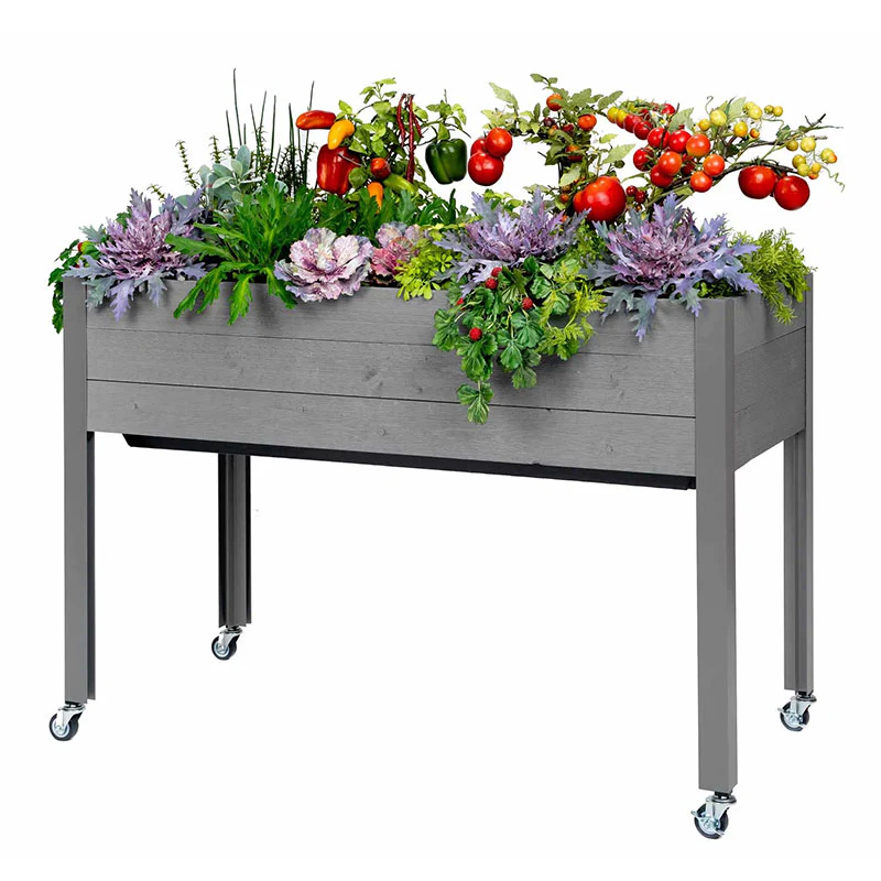 Self-Watering Elevated Spruce Planter (21" x 47" x 32") - Image 5