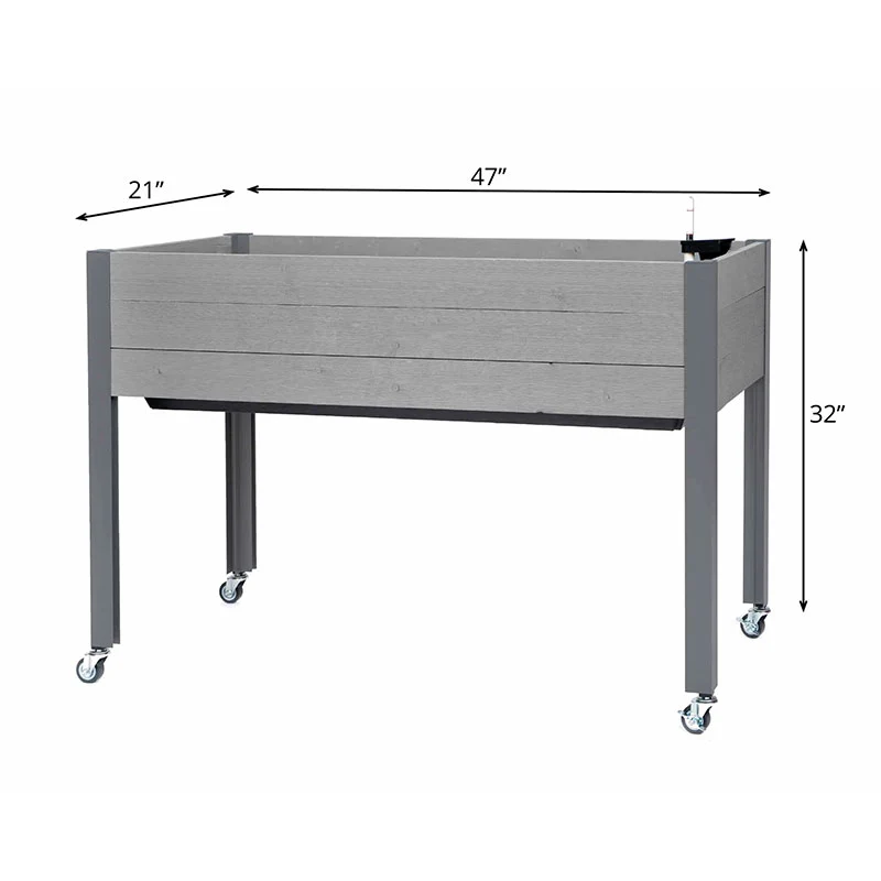 Self-Watering Elevated Spruce Planter (21" x 47" x 32") - Image 6