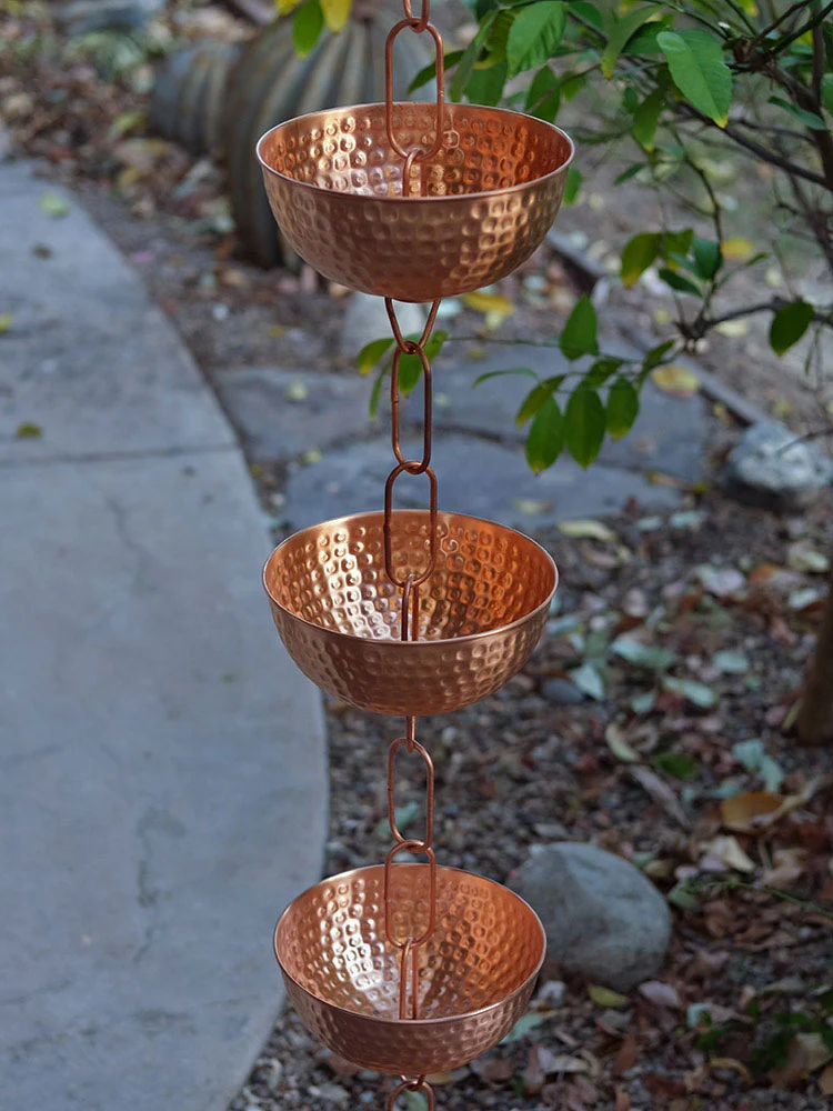 Singing Bowls™ Copper Rain Chain - Image 4