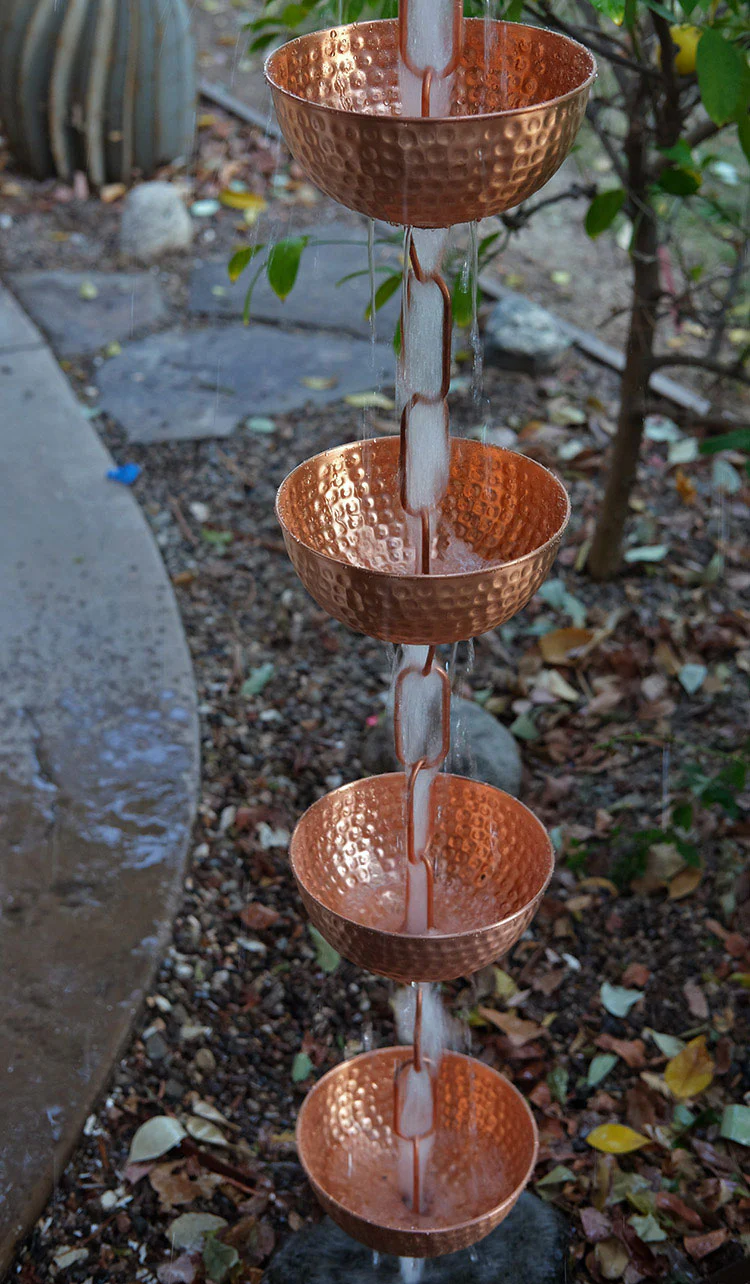 Singing Bowls™ Copper Rain Chain - Image 6