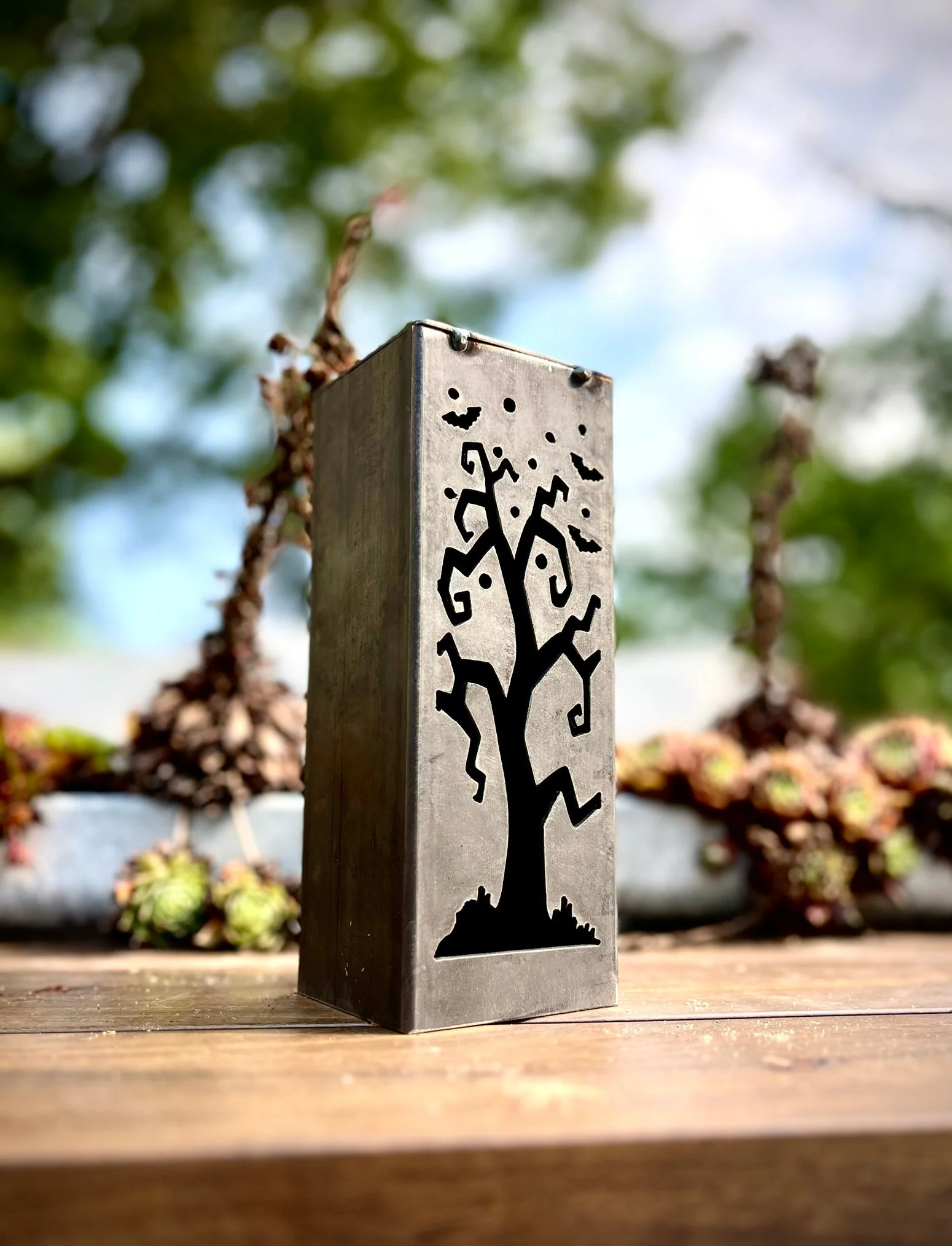 Spooky Tree Solar Tube Light - Steel - Image 4