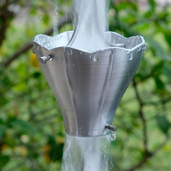 Star Flower Cups Rain Chain - Image 4