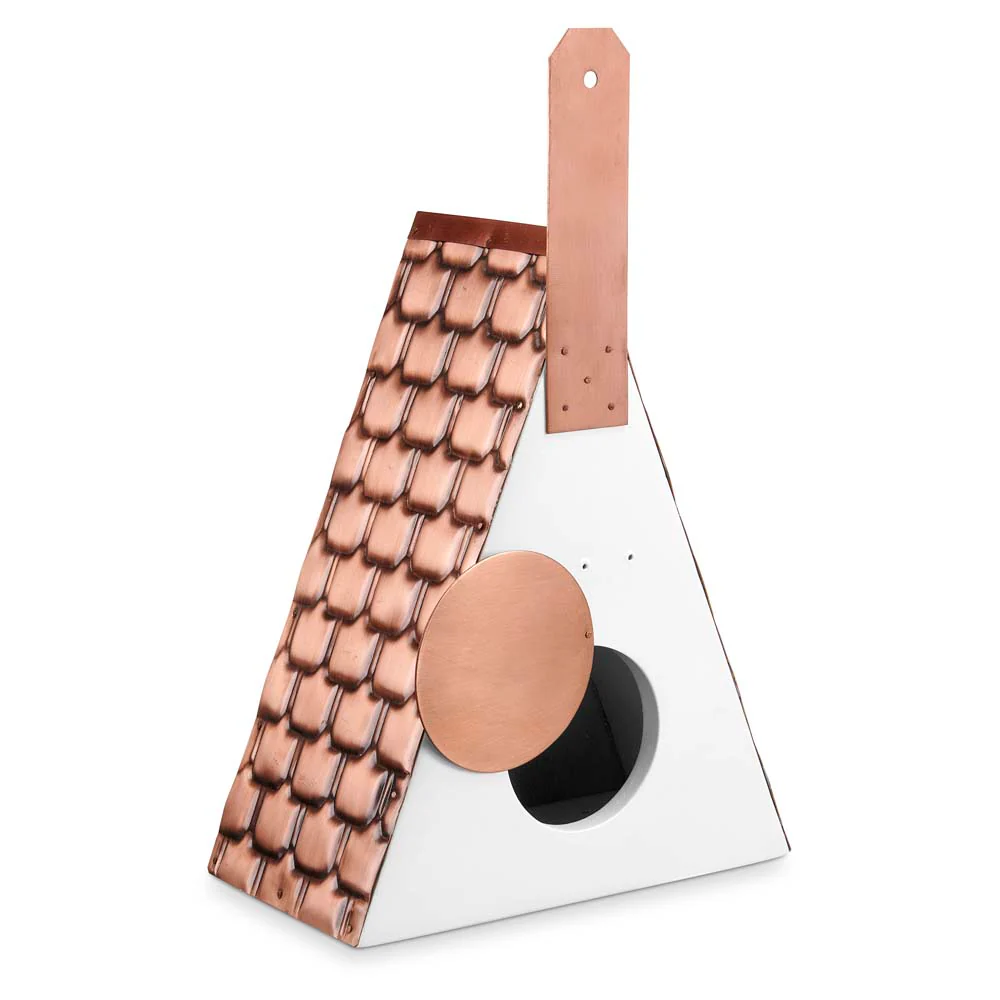 Swiss Chalet Bird House - Pure Copper Roof - Image 3