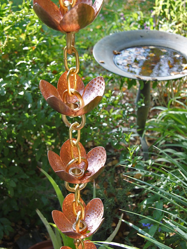 Tara Flower Rain Chain - Image 3