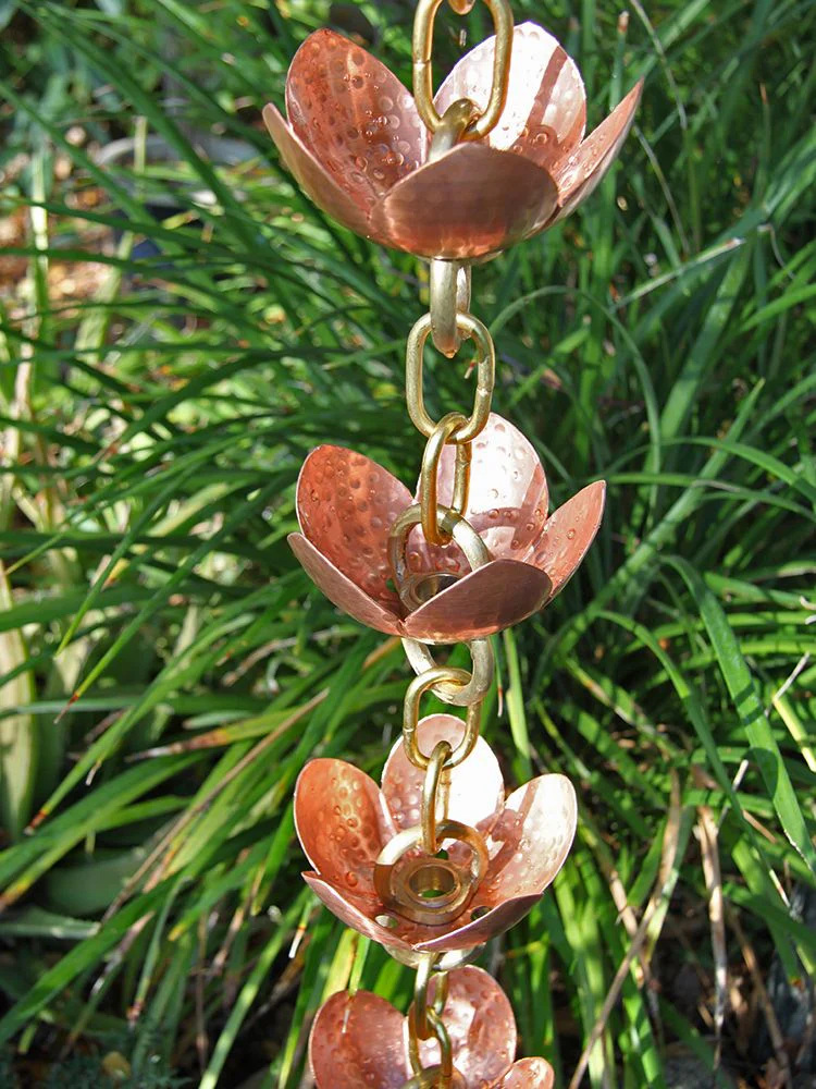 Tara Flower Rain Chain - Image 4