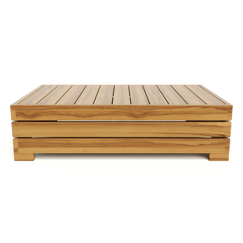Tola Outdoor Teak Coffee Table with Slatted Top