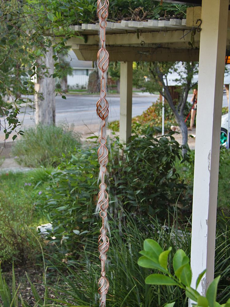 Twist Loops Copper Rain Chain - Image 4