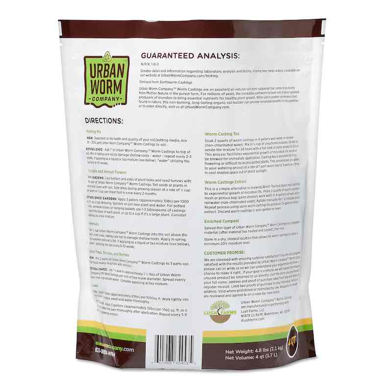 Urban Worm Company Worm Castings - Approved for Organic Use - Image 5