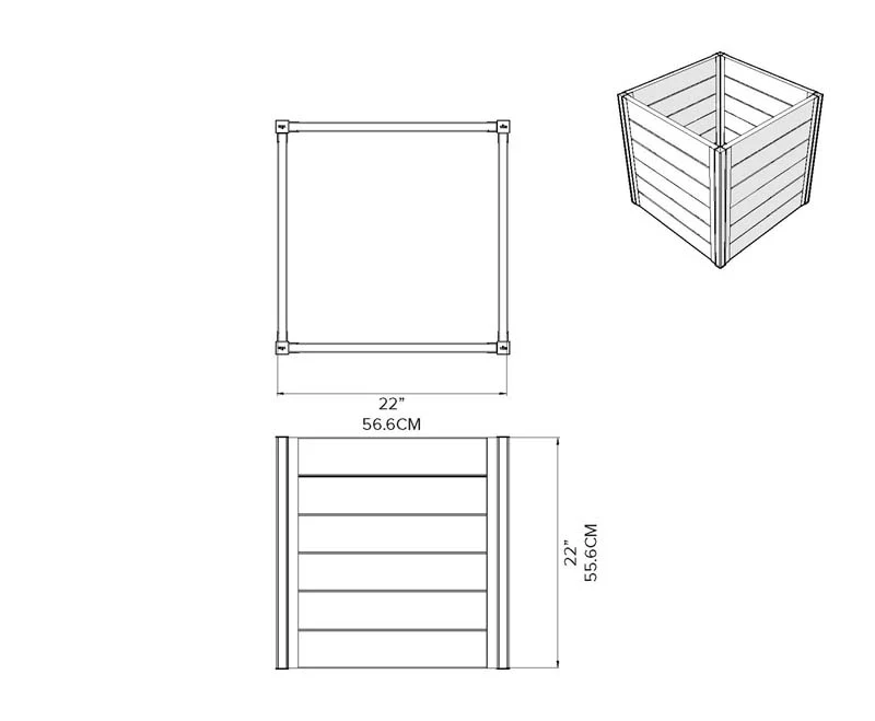 Urbana 22" Cube Planter - Image 7