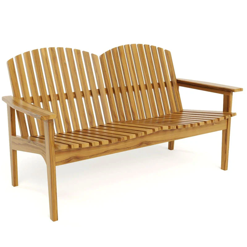 Verbena Teak Patio Loveseat - Image 2