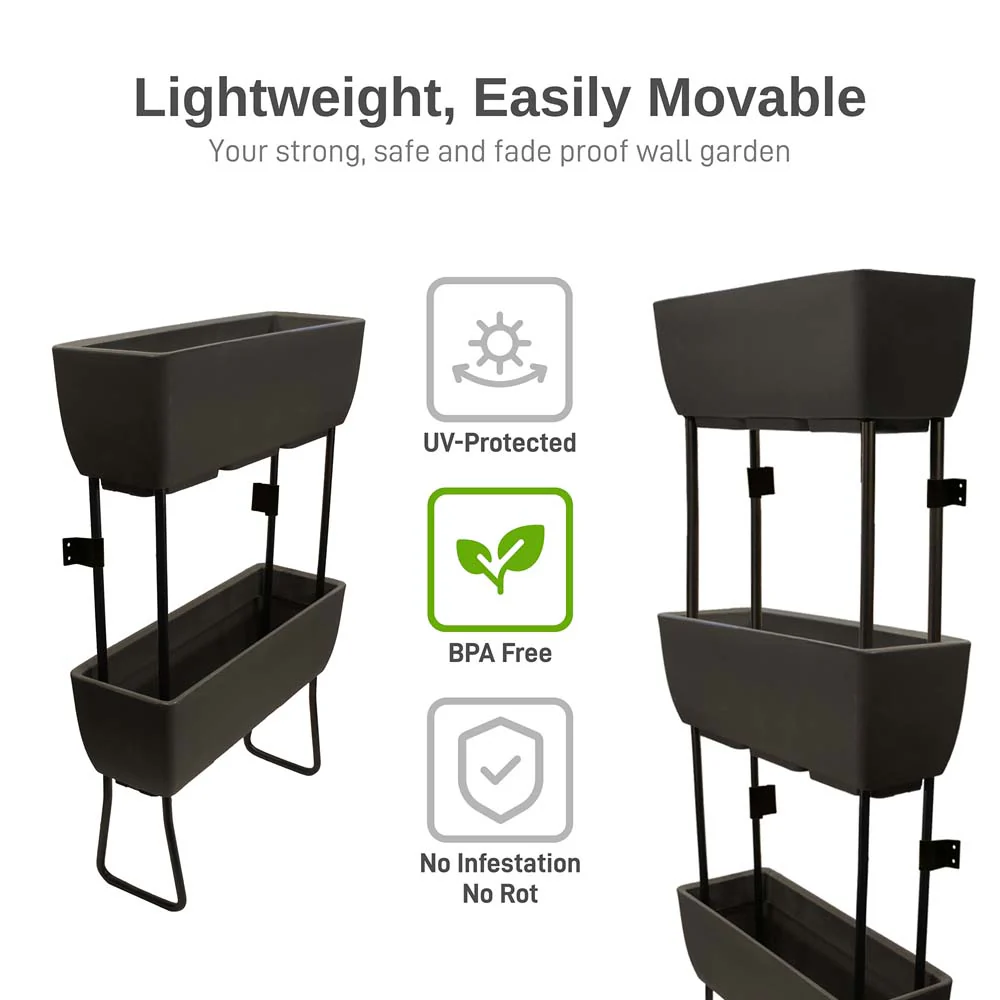 Vertical Live Wall Planter - 3 Pack - Image 4