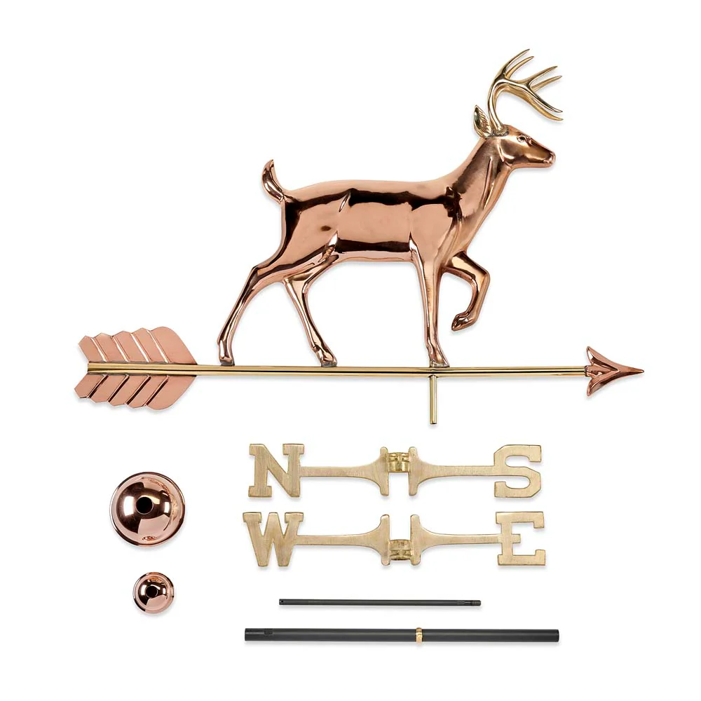 White Tail Buck Weathervane - Pure Copper - Image 2