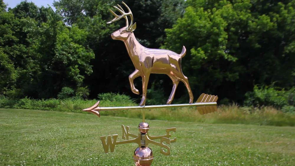 White Tail Buck Weathervane - Pure Copper - Image 4