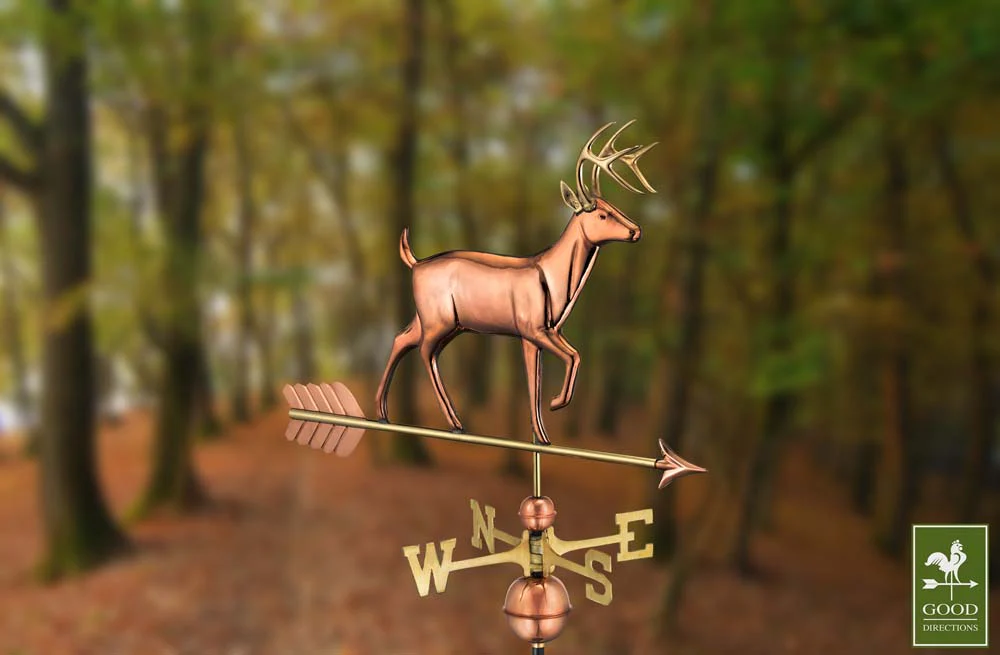 White Tail Buck Weathervane - Pure Copper - Image 6