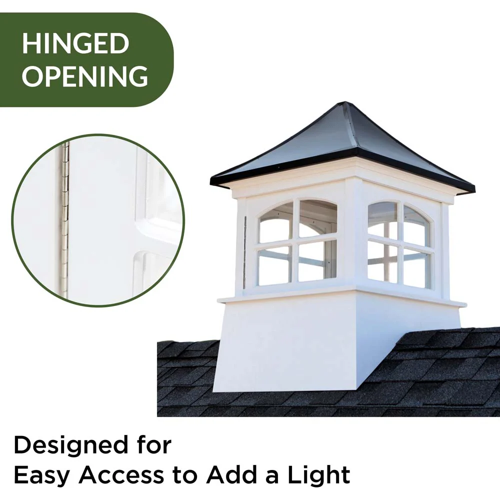 Windsor Vinyl Cupola with Black Aluminum Roof - Image 3