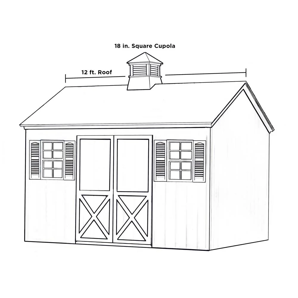 Windsor Vinyl Cupola with Black Aluminum Roof - Image 4