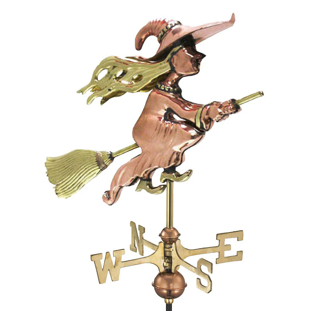 Witch Garden Weathervane - Pure Copper w/Garden Pole
