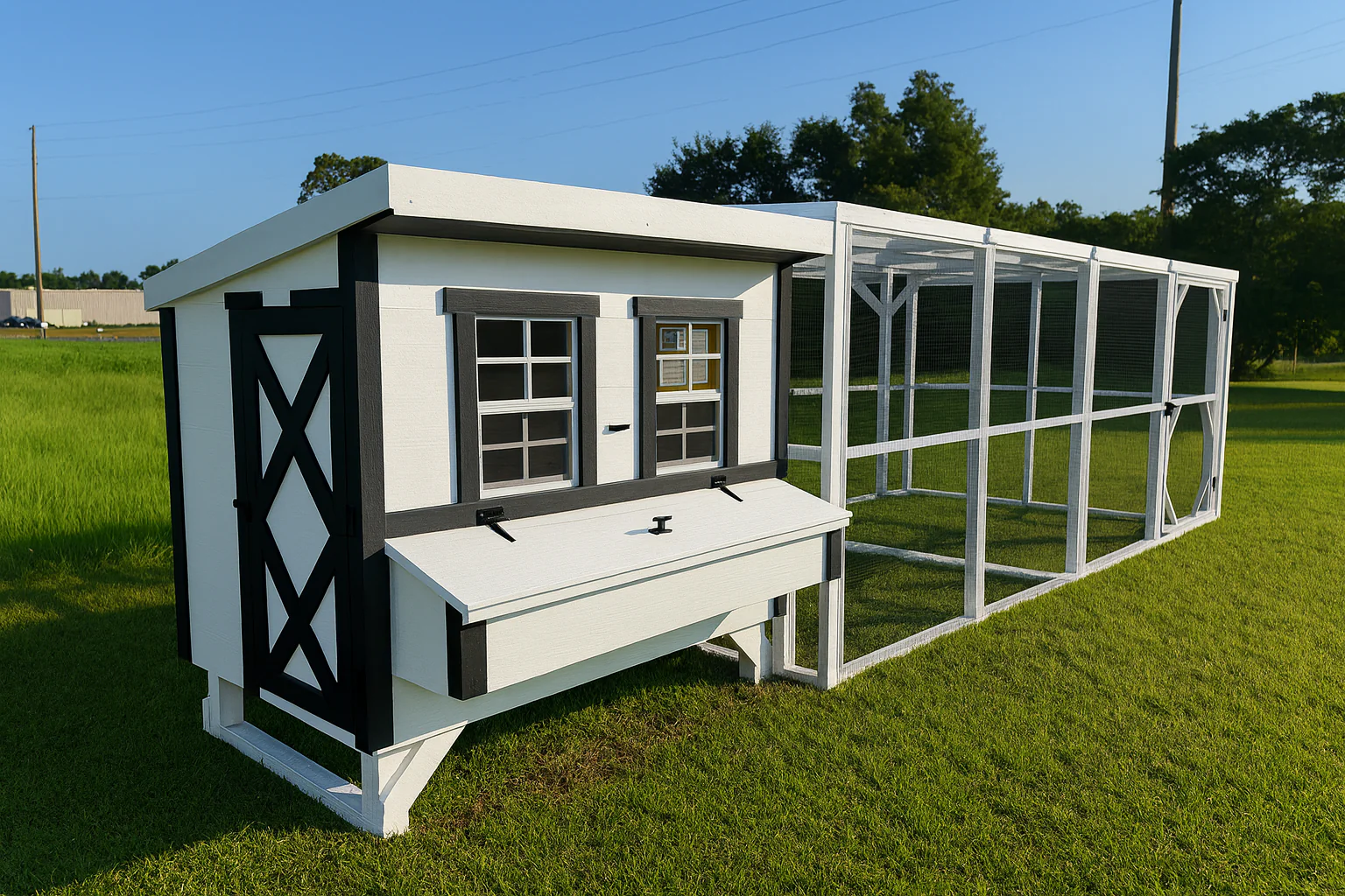 Wooden 16 Ft. Chicken Run (8’W X 16’L X 6’3”H) - Image 27
