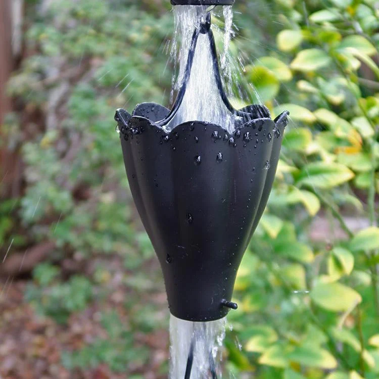 XL Scallop Cups Rain Chain - Image 7