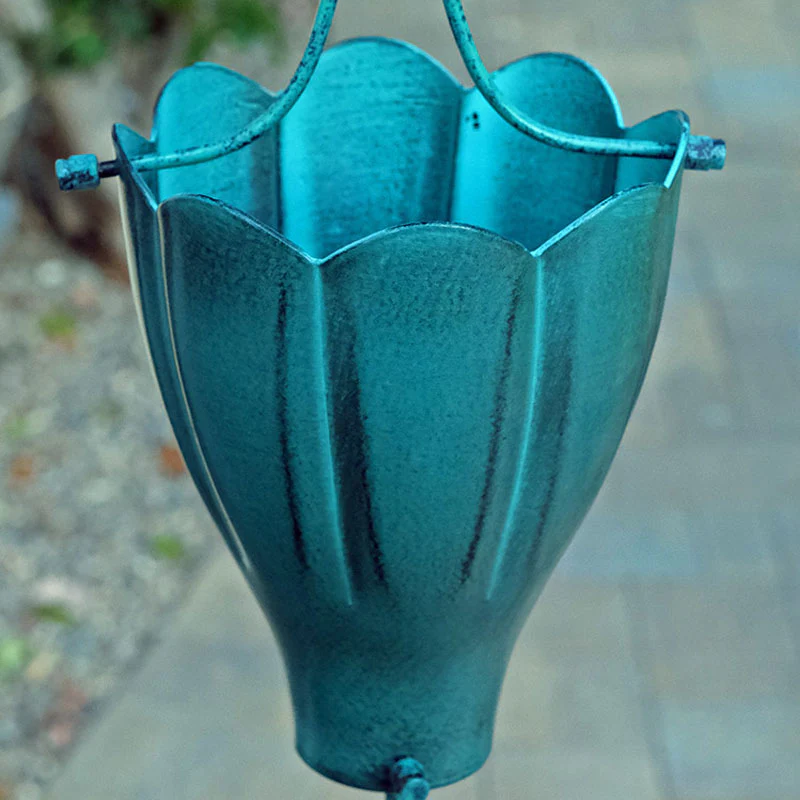 XL Scallop Cups Rain Chain - Image 9