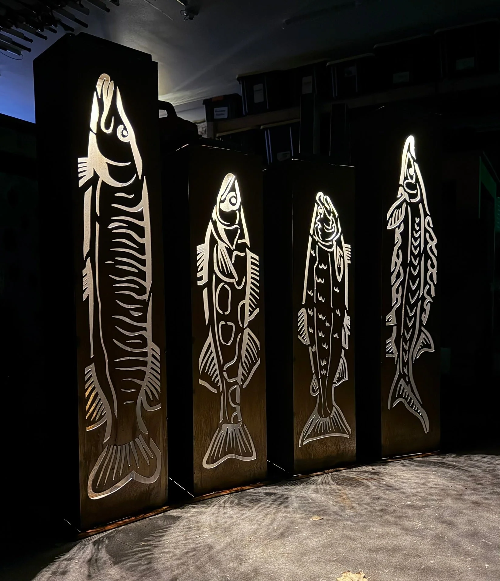 XL Steel Fish Luminary Pillar | 30 & 36 in. - Image 10