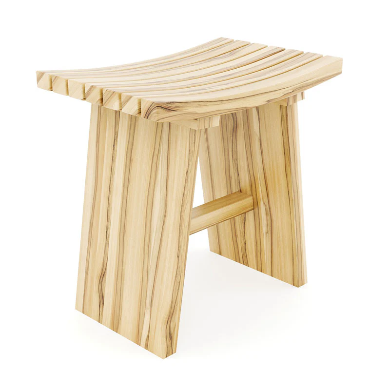 Zapatera Teak Shower Stool - Image 4